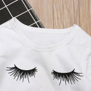 Girl's Pudcoco Set 6M-4Y  Kid Baby Girls Eyelash Tops T-shirt Pants Leggings Outfits Set Clothes