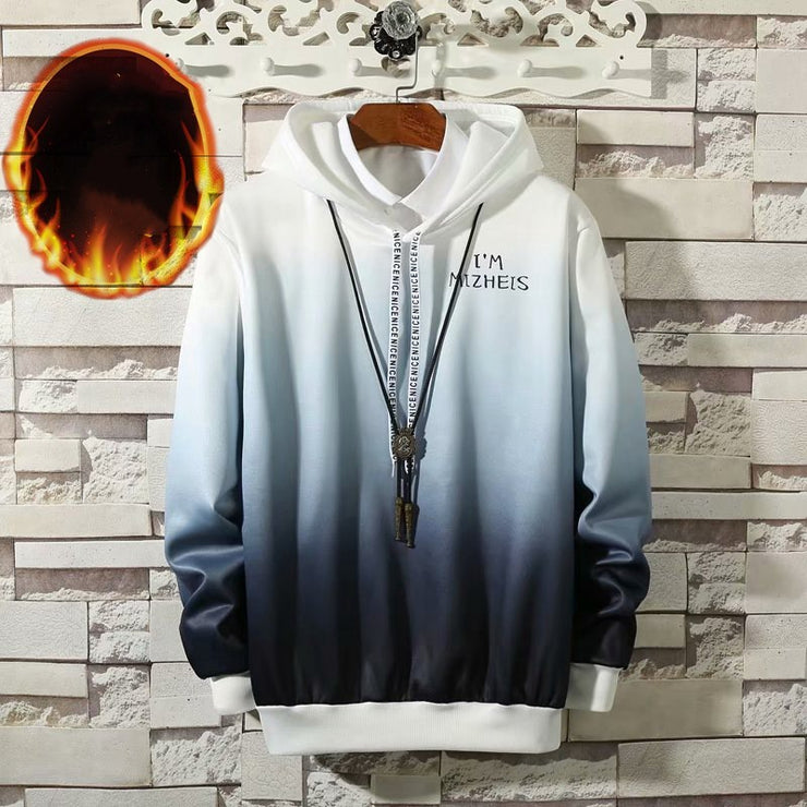 Men's winter jacket men plus fleece pullover sweater