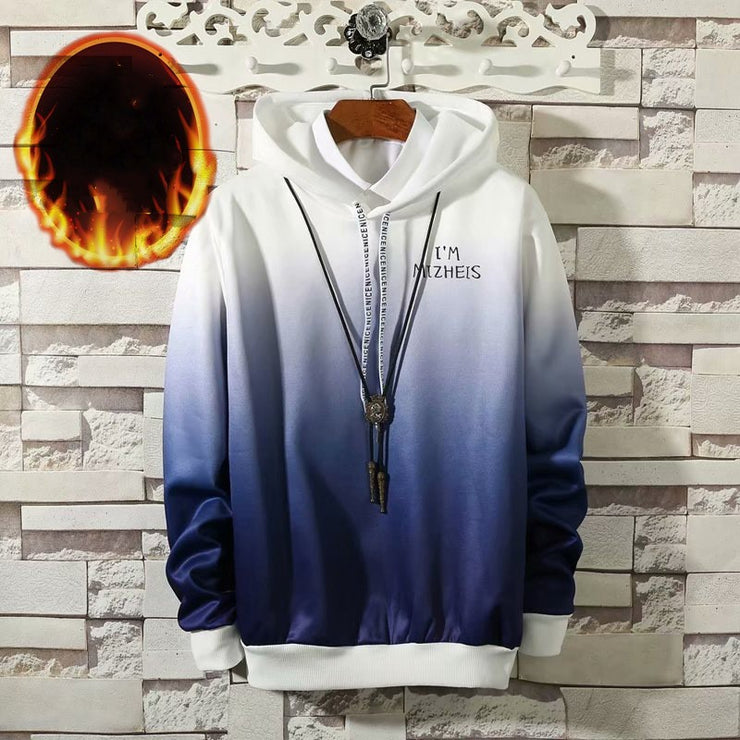 Men's winter jacket men plus fleece pullover sweater