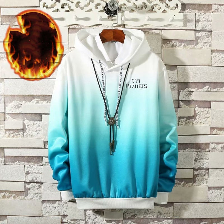 Men's winter jacket men plus fleece pullover sweater