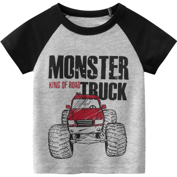 Boy's New Short Sleeve Tops Wholesale Korean T-shirt Kids Clothes