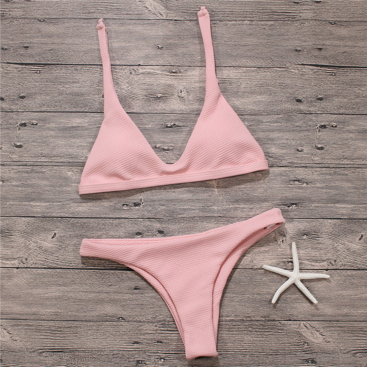 Sexy Bikinis Women Swimsuit Solid Bathing Swim Suit Bikini Set Swimwear Biquini Beachwear
