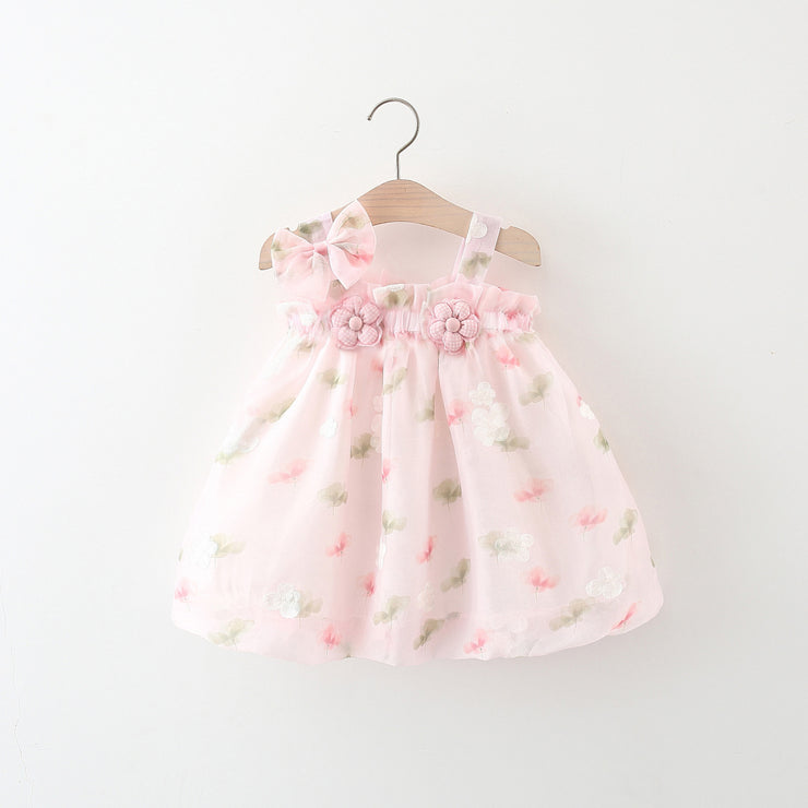 Two SUNFLOWER Suspenders For Girls Dress
