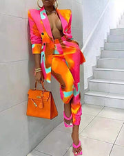 Women Fashion Casual Fall Outfits Street Wear Two Pieces Ladies Suit