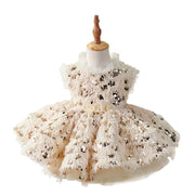 Girls Sequins Tassel Princess Dress