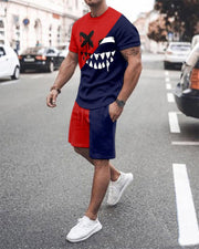 Men's And Women's Casual 2-piece Sets With Fashionable 3D Digital Printing