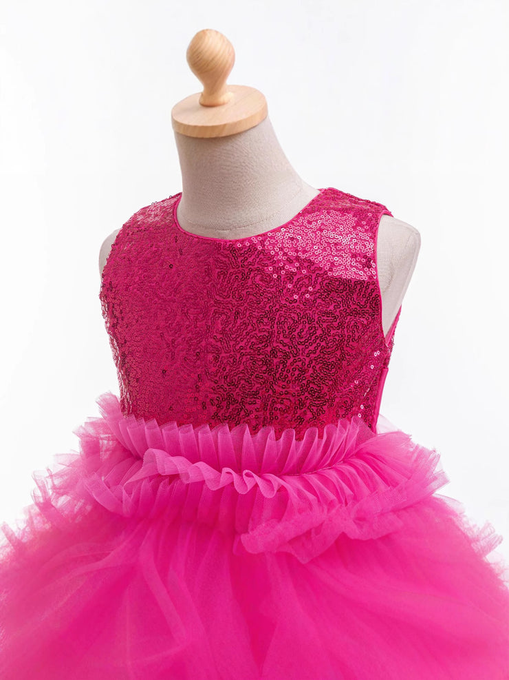 European And American Children's Dress Sequin Mesh