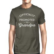 Officially Promoted to Grandpa Mens Dark Grey Shirt