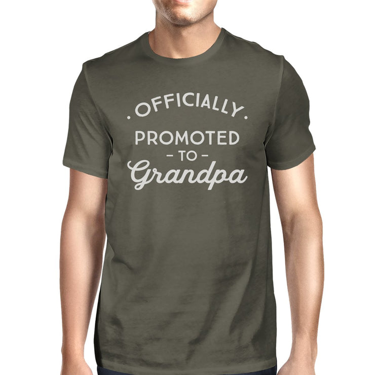 Officially Promoted to Grandpa Mens Dark Grey Shirt